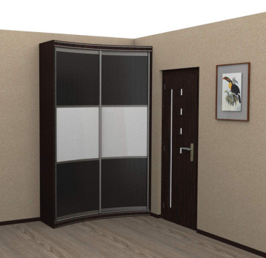 Радиусный шкаф купе Радуга вогнутый 450 &mdash; Аэлита