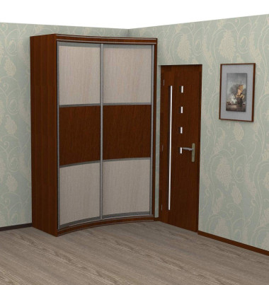 Радиусный шкаф купе Радуга вогнутый 600 &mdash; Аэлита