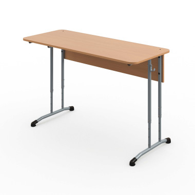 Стол ученический Знание 2-местный с закругленными углами, регулируемый по высоте &mdash; Аэлита