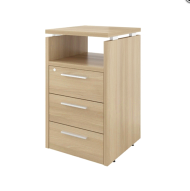 Тумба ДБ43 Дублин приставная 3 ящика с полкой и замком 450х450х750(ДБ12_1+ДБ17_2+ДБ14) &mdash; Аэлита