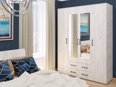 Шкаф распашной с зеркалом 2100х1600х540 Шон-7 &mdash; Аэлита